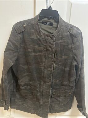Max Jeans Olive Green Camo Jacket M